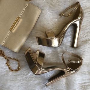 GOLD high heels